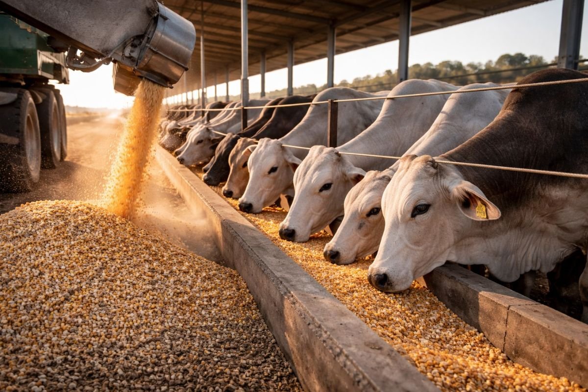 Queda no custo da alimentação bovina melhora margem do confinamento, mas cenário exige leitura estratégica