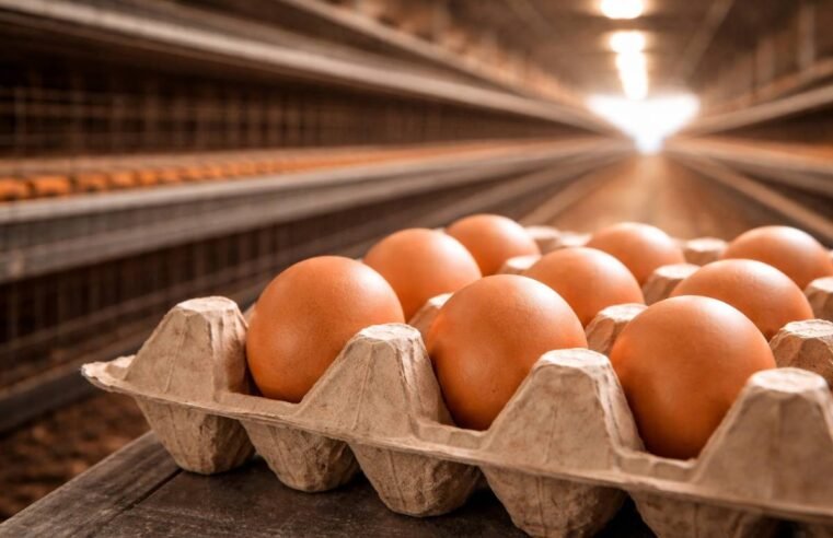 produção e exportação de ovos em granja avícola brasileira