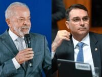 Flávio Bolsonaro e Lula em cenário de empate técnico no segundo turno segundo pesquisa Atlas Bloomberg